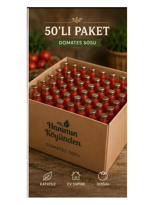 ÖN SİPARİŞ Şişe Domates Sos 250 CC. 50 Adet ( Ürün Gönderimi 03/08/2026 dan itibaren )