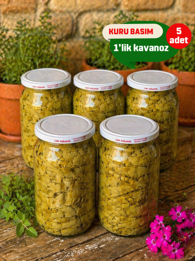 Kuru Basım Asma Yaprak 5x1'lik Kavanoz